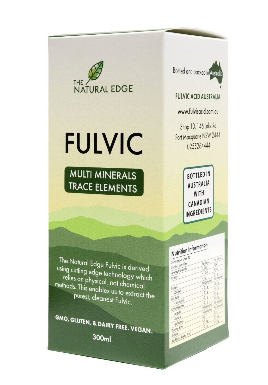 NEW the Natural Edge Fulvic 300Ml / 30 Capsules All Range