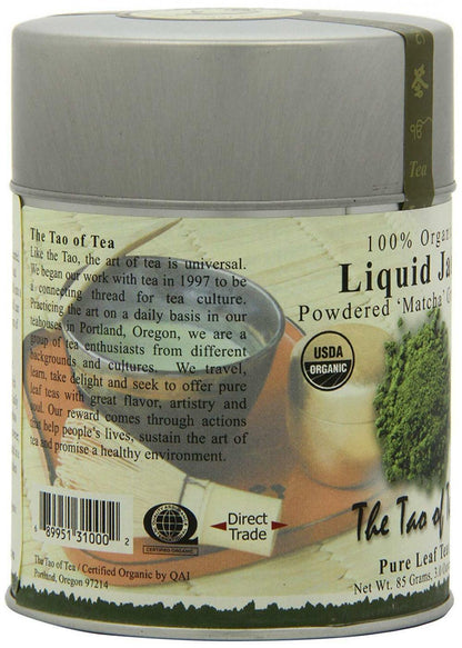 The Tao of Tea, Liquid Jade Powdered Matcha Green Loose Leaf, 3-Ounce...