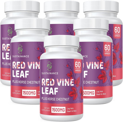 Red Vine Leaf Extract 1400Mg & Horse Chestnut Extract 100Mg Supplement Diet For