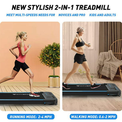 Treadmills for Home, CITYSPORTS Walking Pad Treadmill with Audio Speakers, Slim & Portable