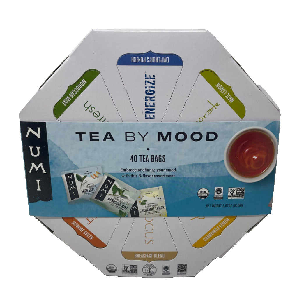 Numi Organic Tea by Mood Gift Set, 40 Tea Bag Assortment ~ BB 5/26