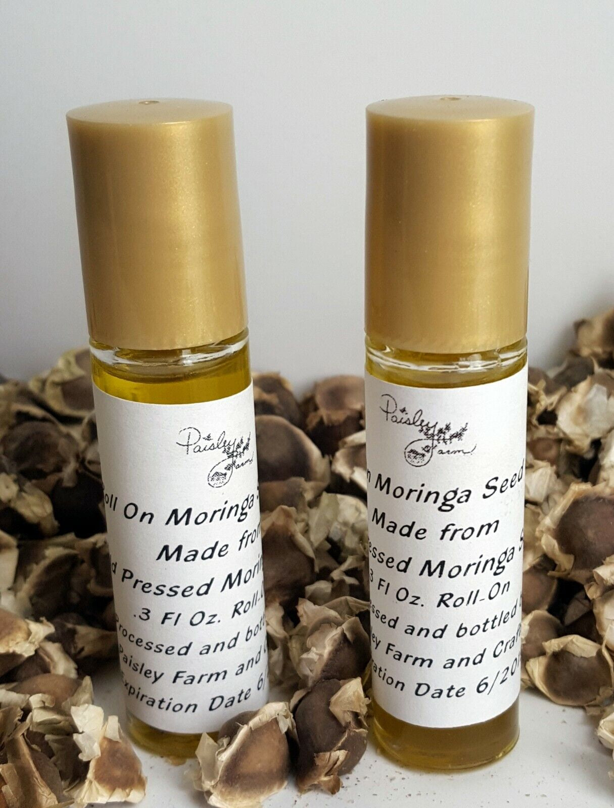 Moringa Oleifera Seed Oil - Roller Top Bottle - All Natural - Made in USA