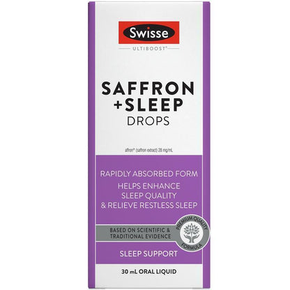 Swisse Ultiboost Saffron + Sleep Drops 30Ml