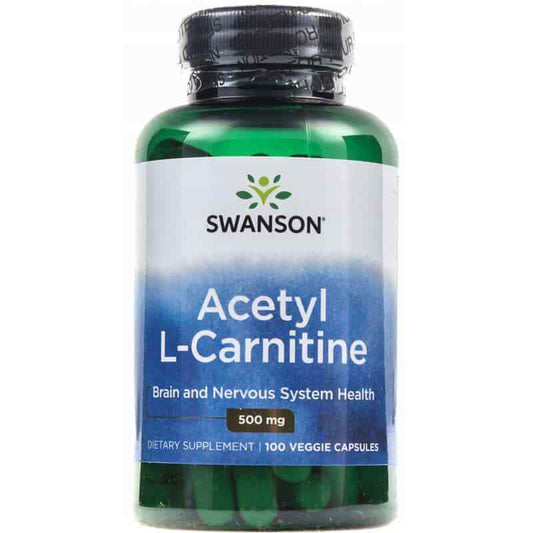 SWANSON ALC (Acetyl L-Carnitine) 500Mg 100 Veggie Caps