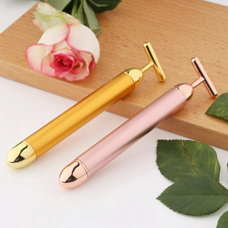 Gold T Facial Roller Electric High Frequency Vibrating