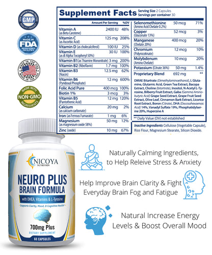 Narueal Neuro Plus Brain, Memory & Focus 