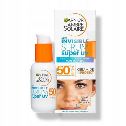 Garnier Ambre Solaire Face Serum SPF50+, 30Ml-1 Fl Oz, Sun Protection