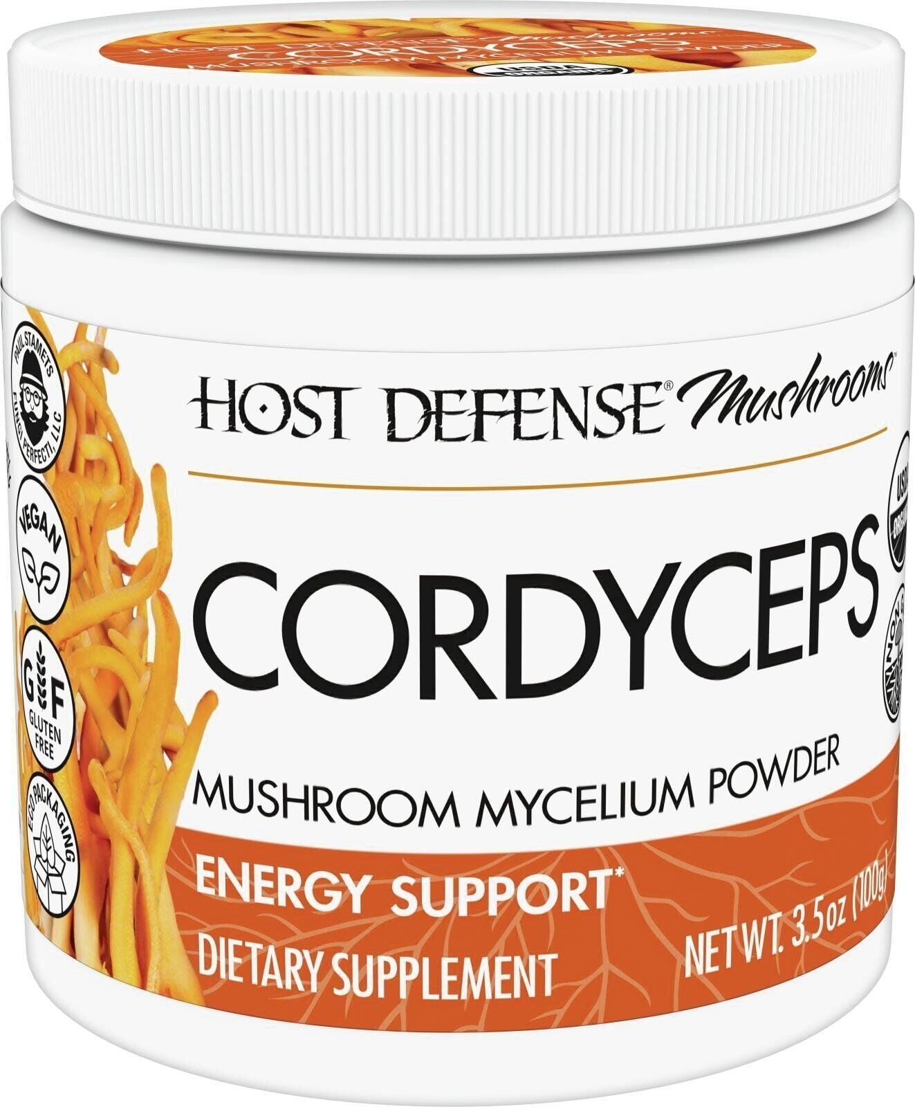 Fungi Perfecti/Host Defense Cordyceps 100 Grams (3.5 Oz) Powder