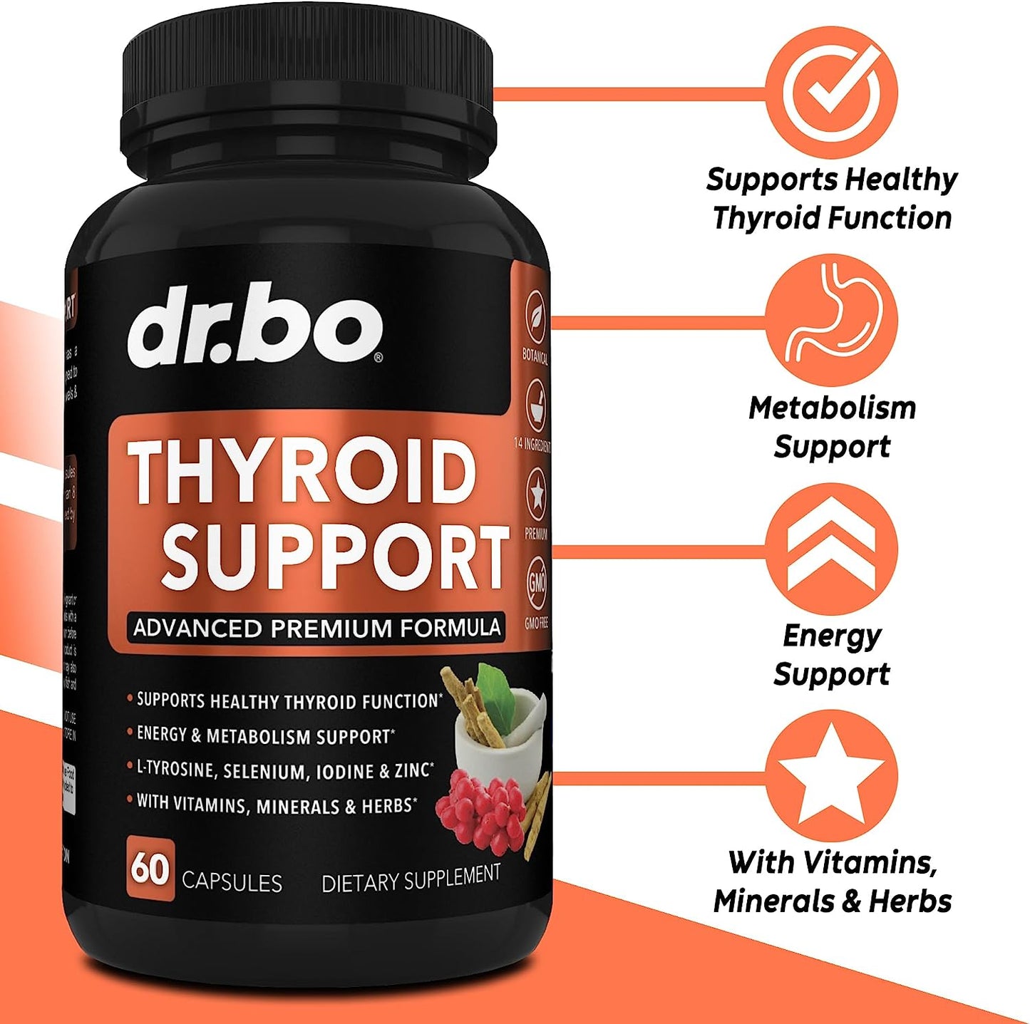 Thyroid Support Natural Metabolism, Mood & Energy 