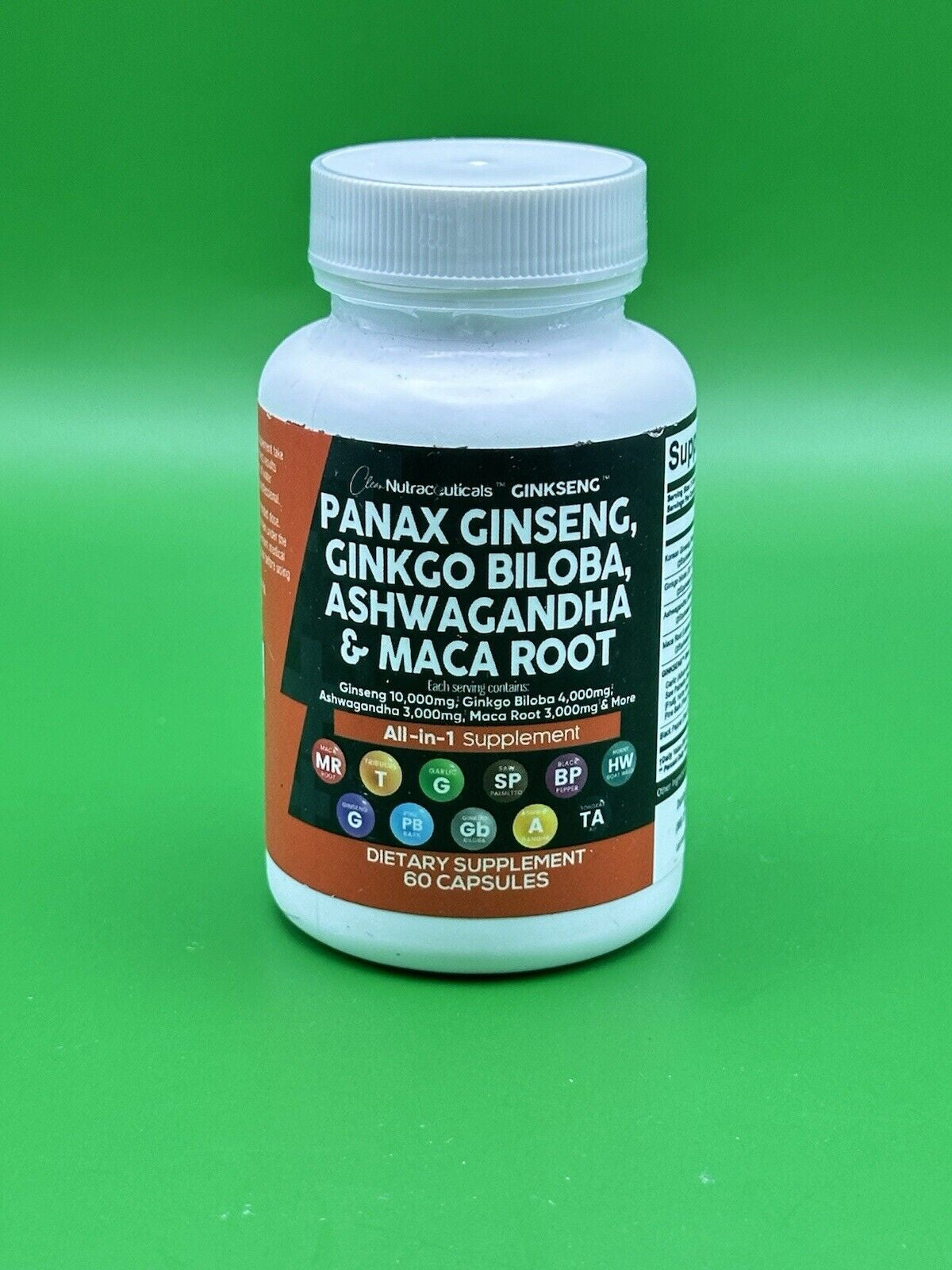 Panax Ginseng 10000Mg Ginkgo Biloba 4000Mg Ashwagandha Maca Root 3000Mg -...