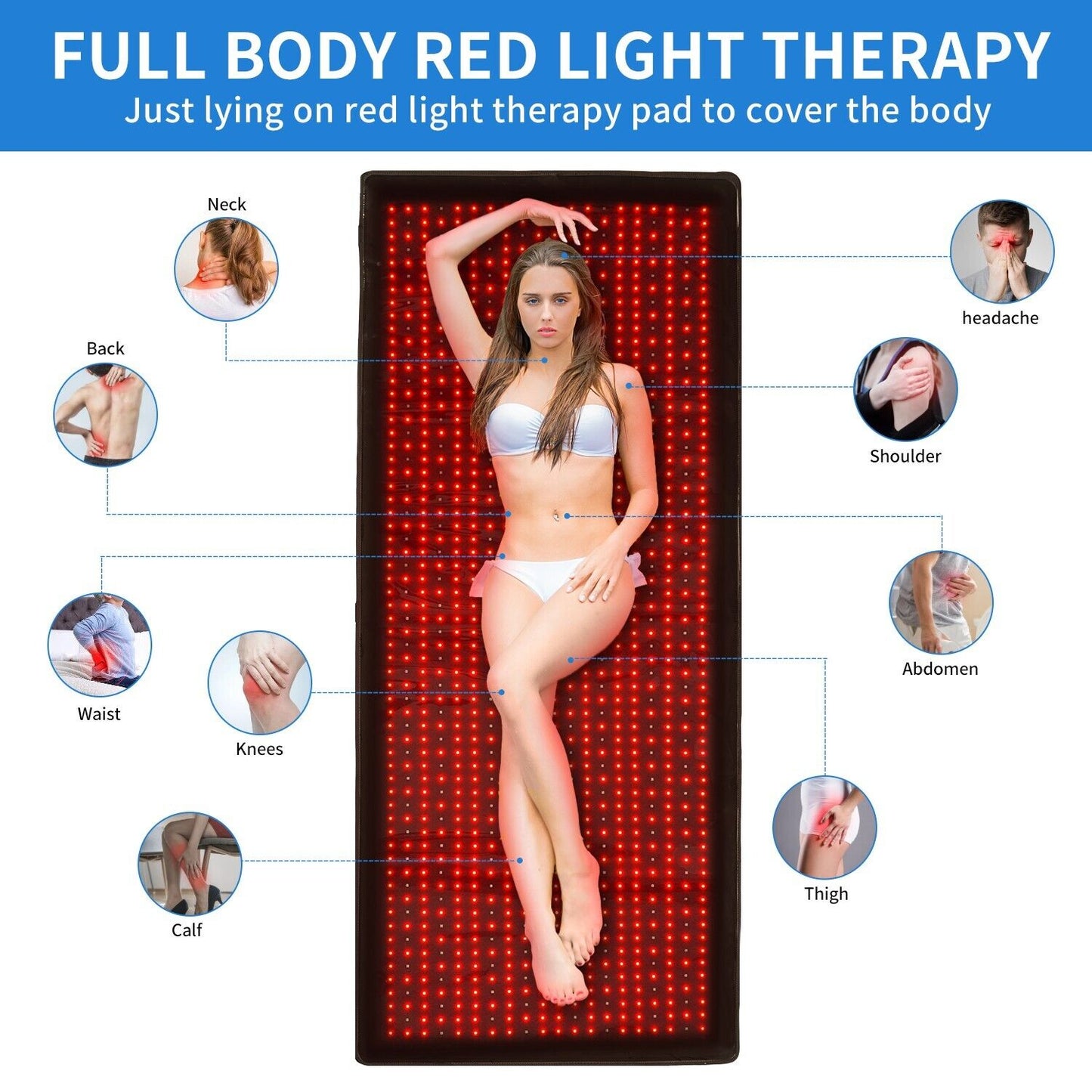 63*27In Full Body Red Light Therapy Mat for Body Pain Relief.Body Management