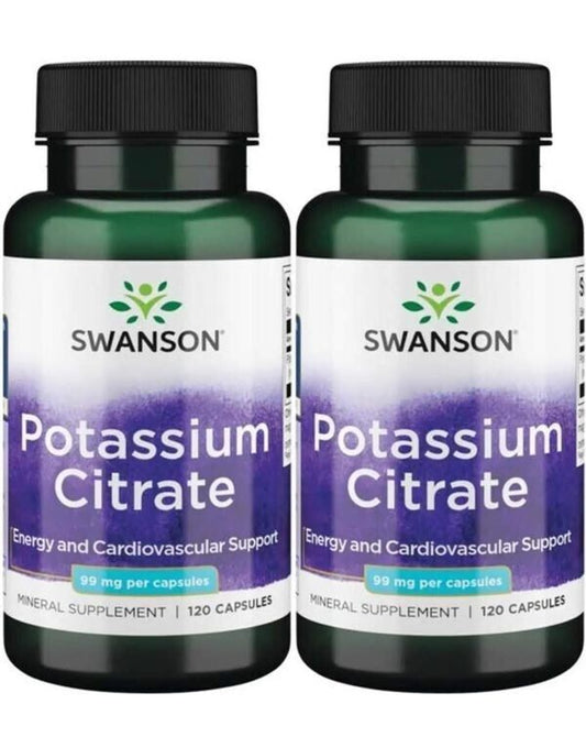 Swanson Potassium Citrate 99 Mg 2 X 120 Capsules