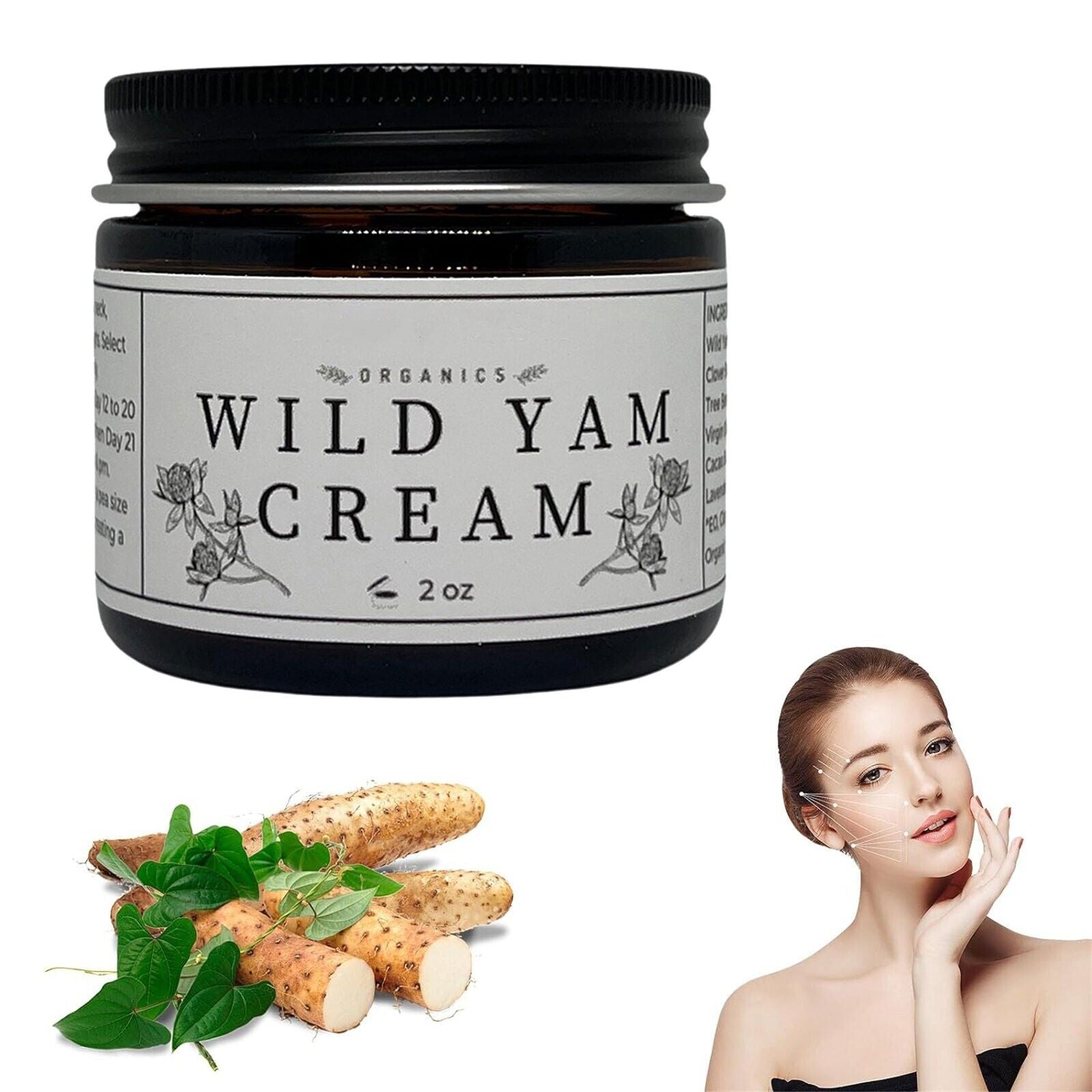 Organic Wild Yam Extract Multi Nutrient Yam Ointment Hormones Moisture Cream