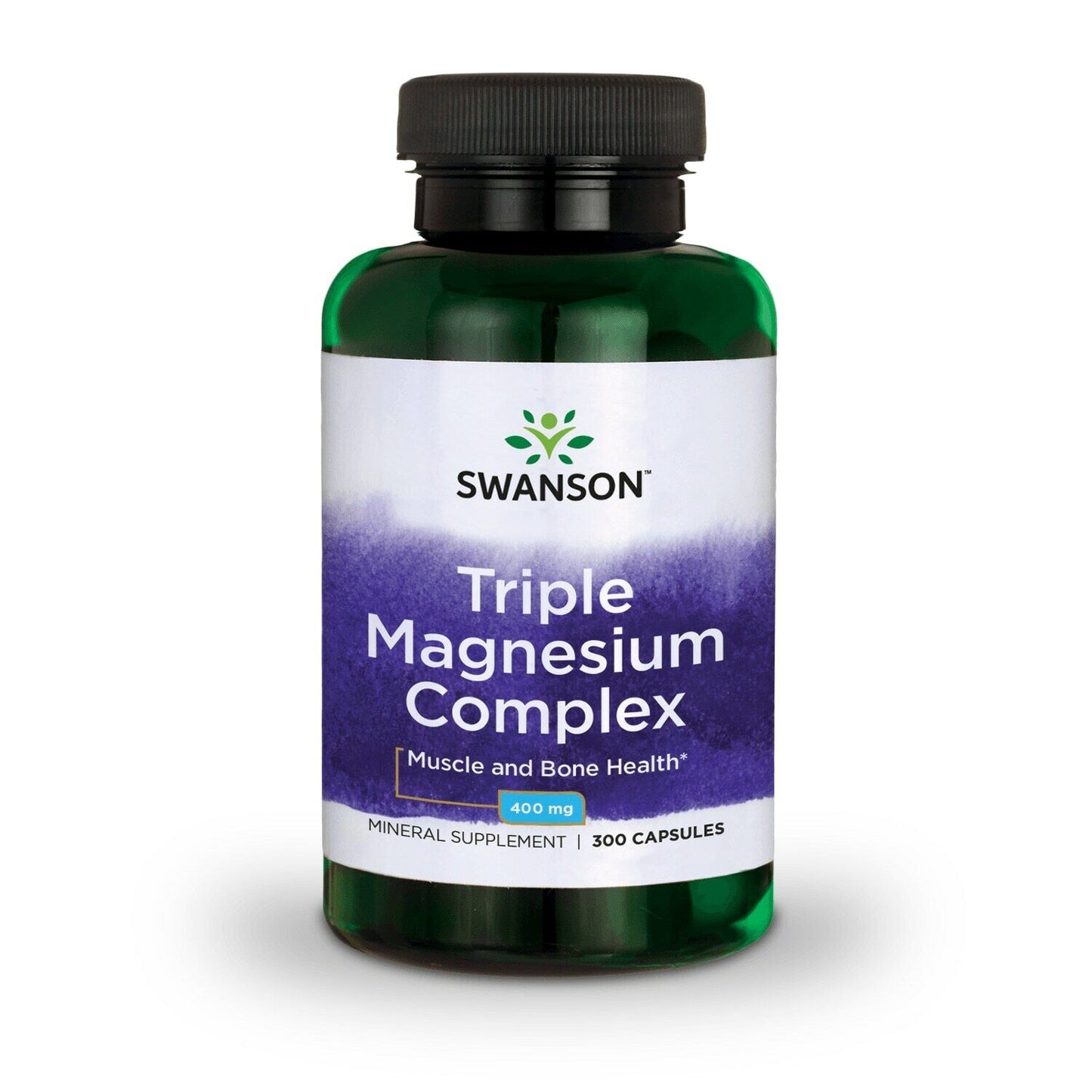 Swanson Triple Magnesium Complex Capsules, 400 Mg, 300 Count