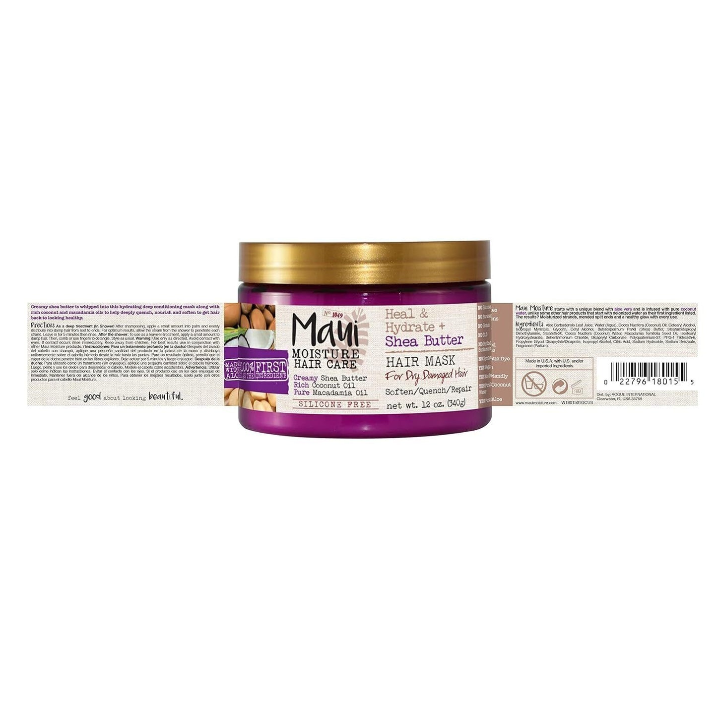 Maui Moisture Heal & Hydrate + Shea Butter Hair Mask & Leave-In Conditioner Trea