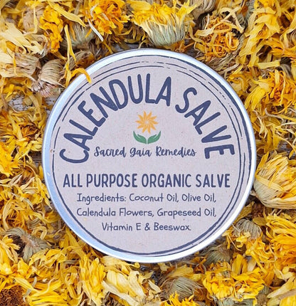 Calendula Healing Salve/Balm Diaper Rashes-Itchy Skin, Cuts, Burns, Tattoo Balm