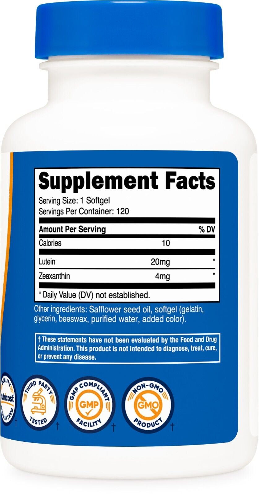 Zeaxanthin with Lutein (Vision and eye health) 20Mg, 120 Softgels, Non-Gmo & Gluten Free