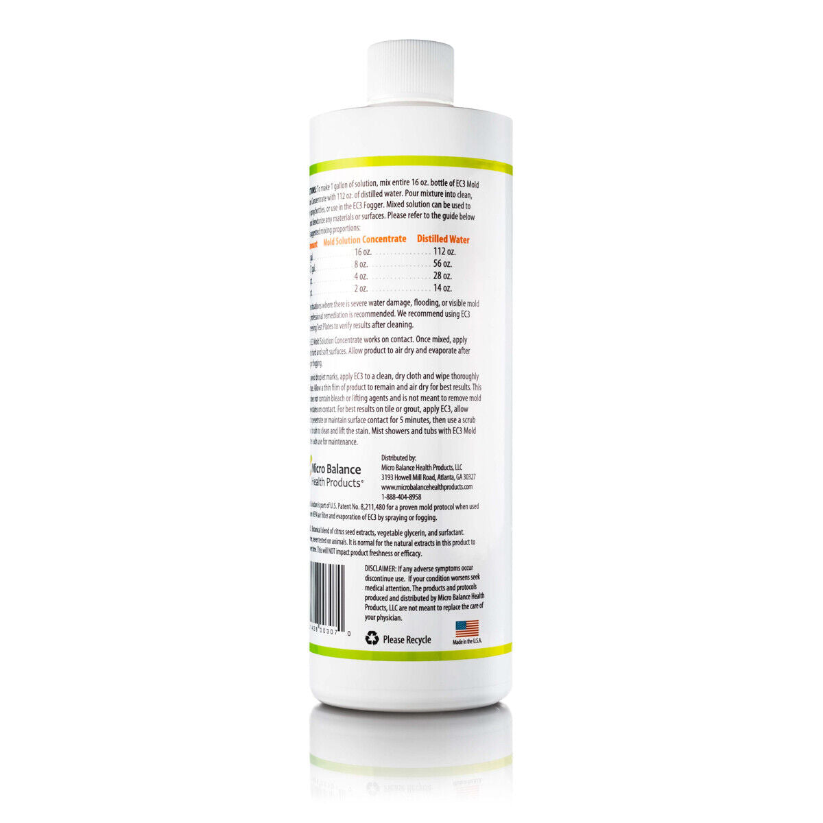 Mold Solution Concentrate All-Natural Botanical, Surfactant