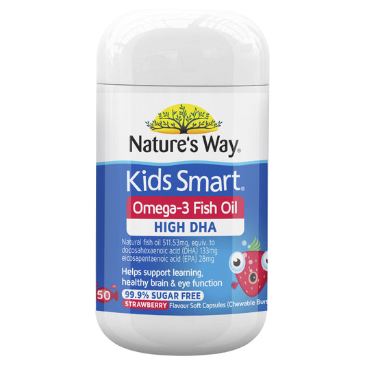 Nature'S Way Kids Smart Omega-3 Fish Oil 50 Soft Capsules - Strawberry Natures