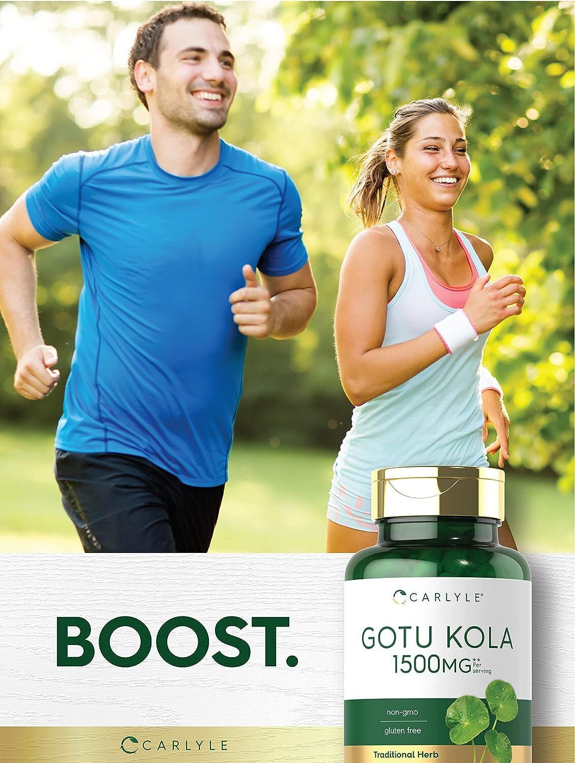 Gotu Kola Capsules 1500Mg | 180 Count | Non-Gmo, Gluten Free | Traditional Herb