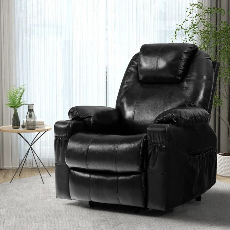 Genuine Leather Electric Power Lift Chair,Heated&M