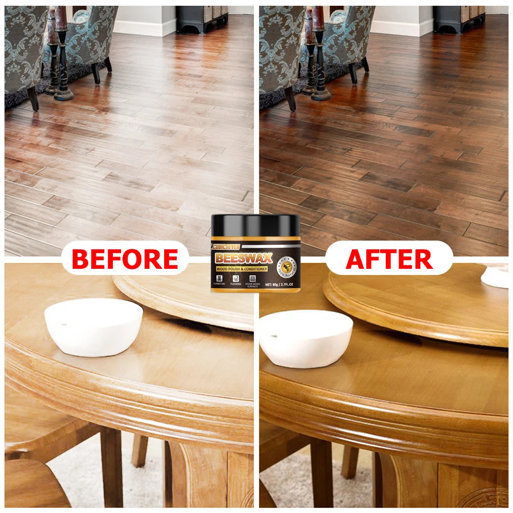 Natural Furniture Polishing Beeswax Wooden Floor Cleaning Waterproof Wax Maintenance Polished Brighten Care Wax