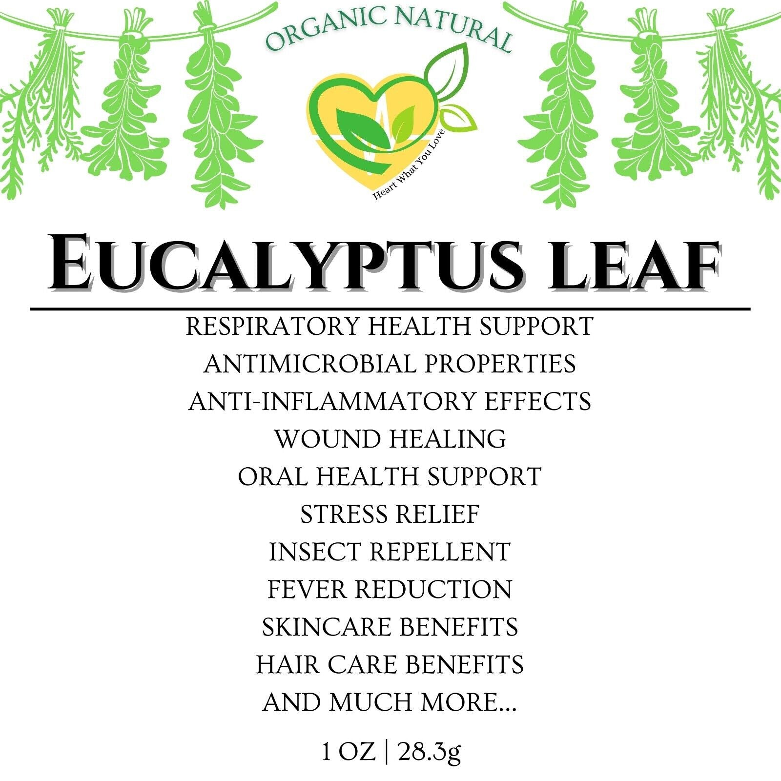 Eucalyptus Leaf Herb Natural Organic Dried Cut  28.3G | 1 OZ Botanical Aid