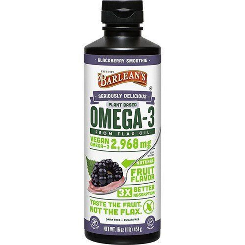 Barlean'S Seriously Delicious Omega-3 Flax Oil Blackberry Smoothie 16 Oz Liquid