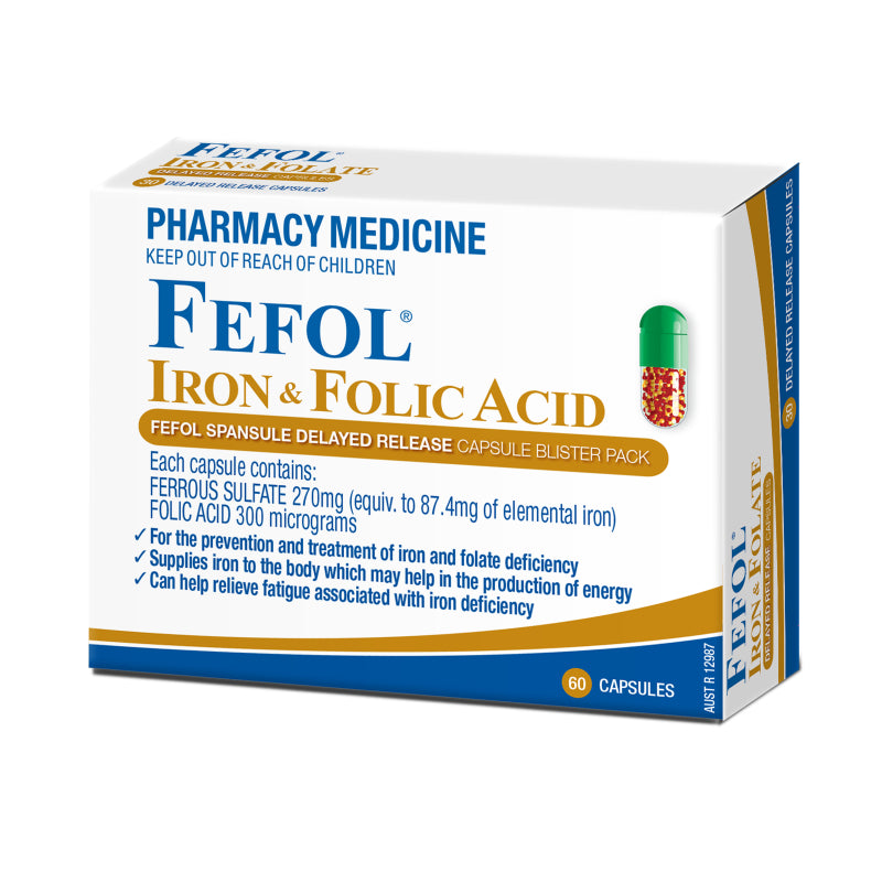 Fefol Iron & Folic Acid Capsules 60S