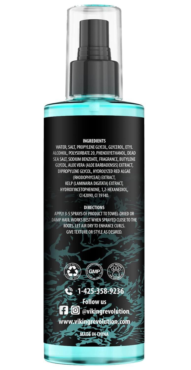 Sea Salt Spray -Hair Texturizing Spray with Kelp, Aloe Vera & Red (can be used for men and women)