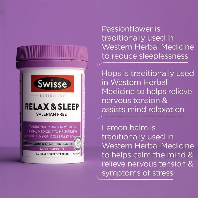 Swisse Ultiboost Relax & Sleep 60 Tablets