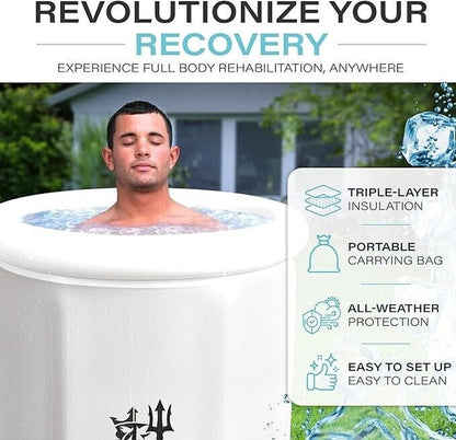 Hydros Portable Ice Bath Grey Boxed New Recovery Health Indoor Outdoor -FPL -CP