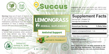 Lemongrass Tincture (Highly Potent) - Alcohol Free