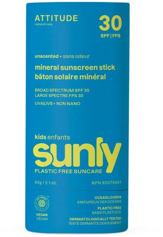 Sunly KIDS Natural Mineral Sunscreen Face Stick SPF30 - for Sensitive Skin