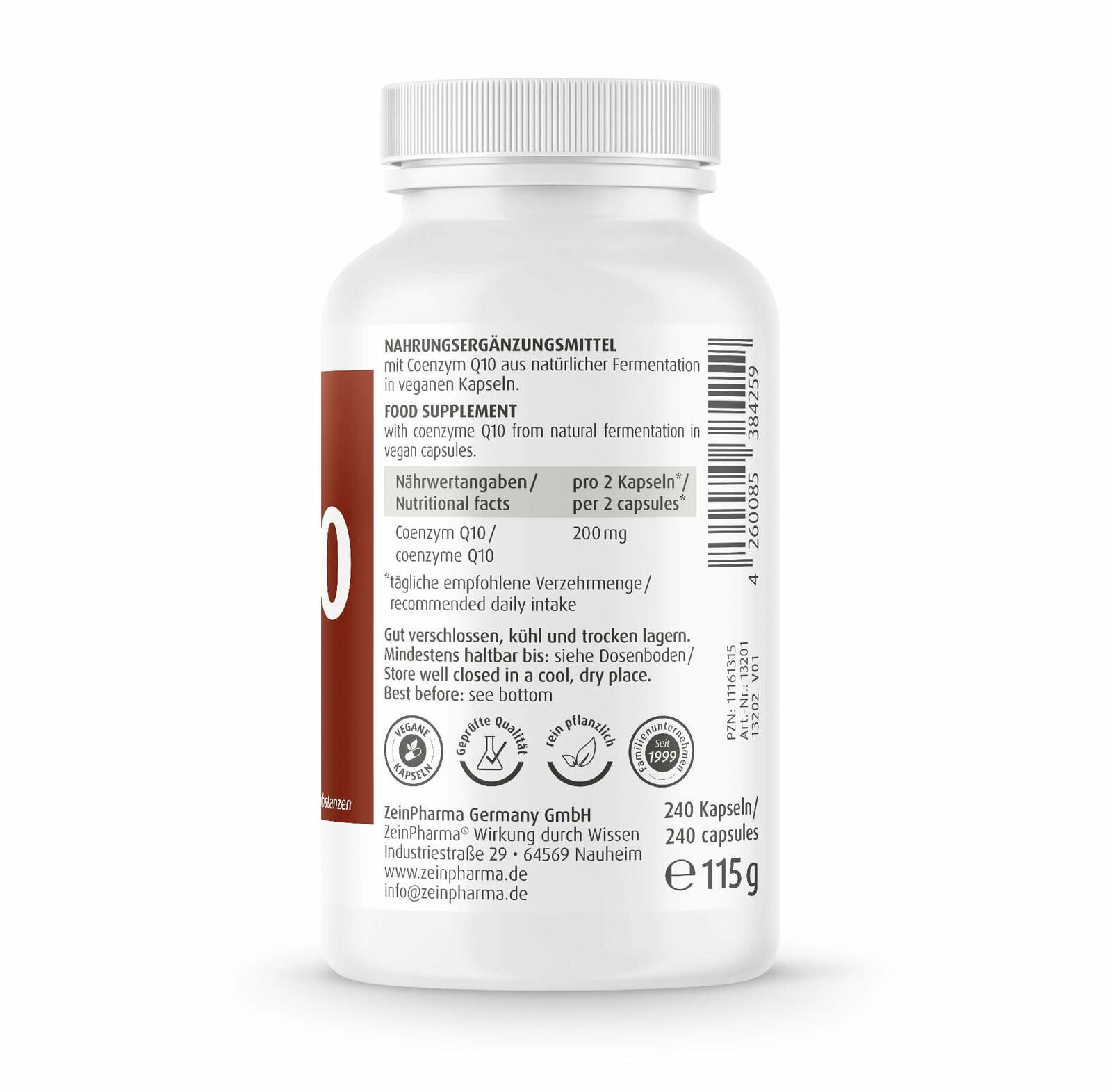 ZEIN PHARMA Coenzyme Q10 100Mg (Coq10) 240 Capsules