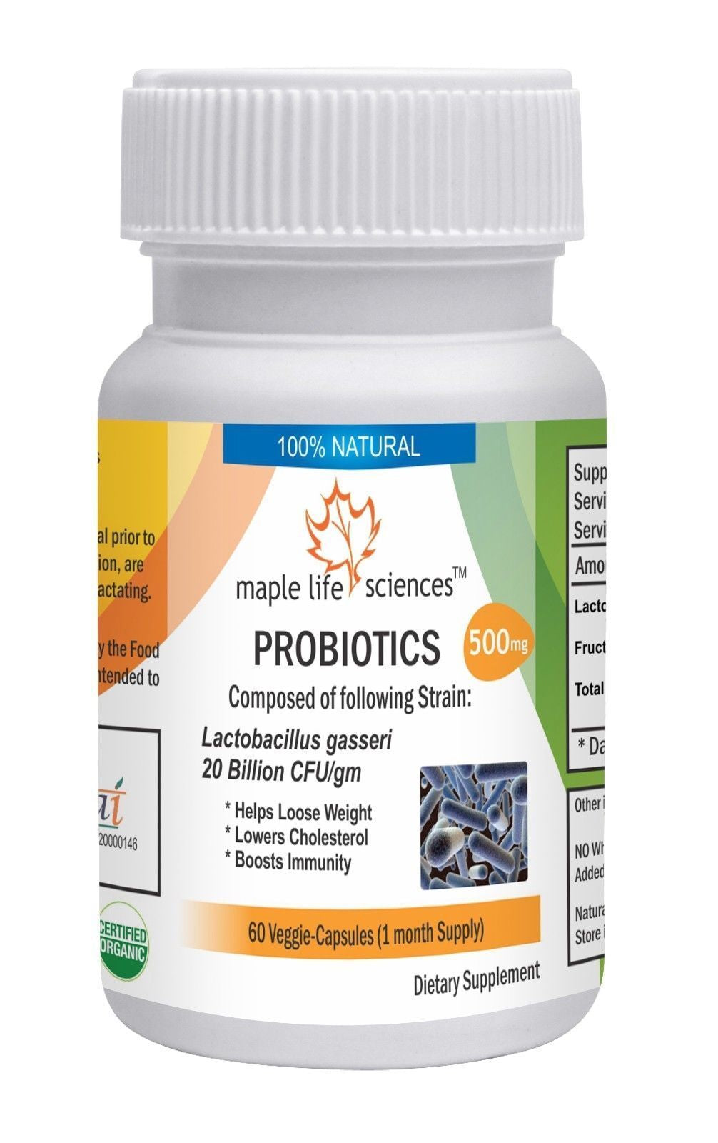 Probiotic Blend of Lactobacillus Gasseri 20 Billion CFU/GRAM Capsules 19