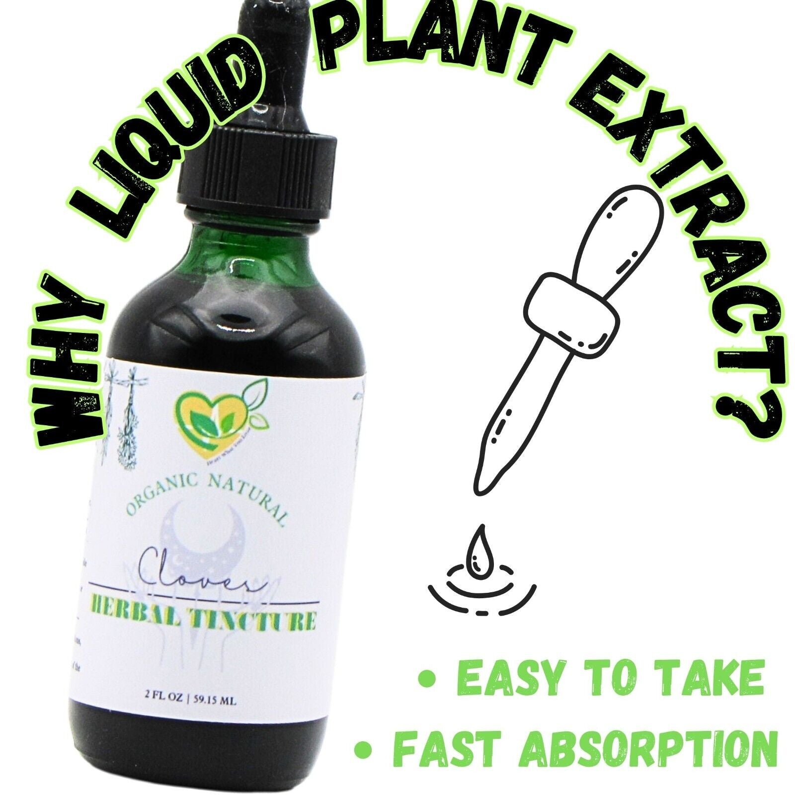 Clove Tincture Maximum Liquid Drops Herbal Detox Natural Parasite Defense 2 Oz