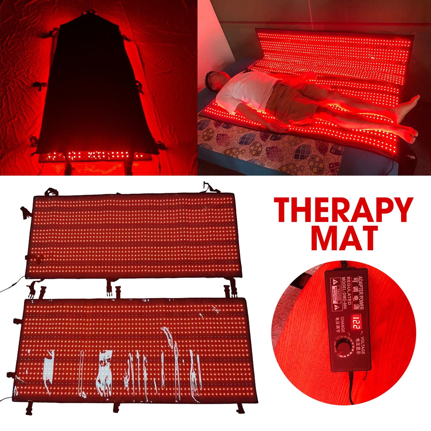 Infrared Red Light Therapy Mat Sleeping Bag for Pain Relief Large Full Body 