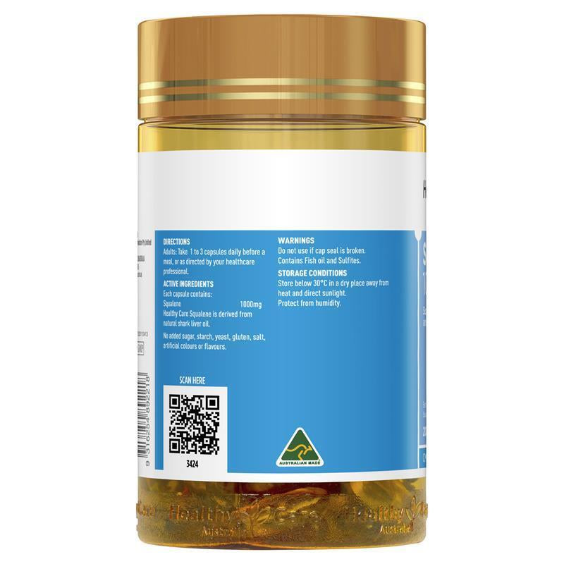 Healthy Care Squalene 1000Mg 200 Capsules