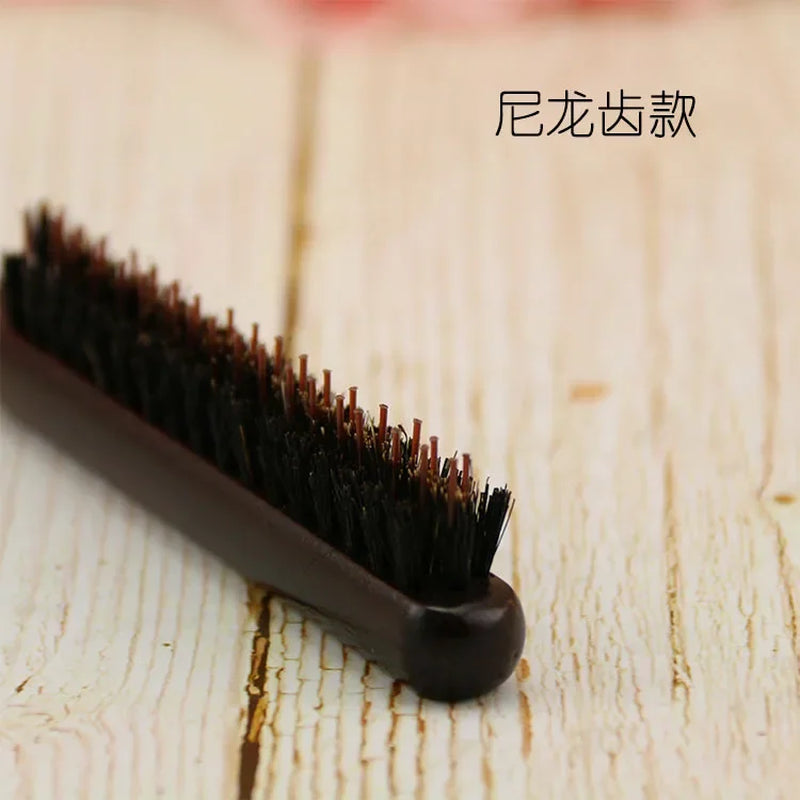 Professional Salon Teasing Back Hair Brushes Boar Bristle Wood Slim Line Comb Hairbrush Extension Hairdressing Styling Tools DIY