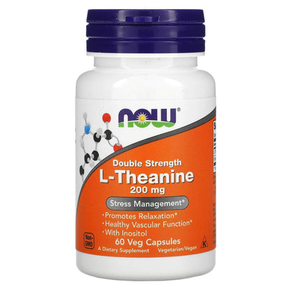 L-Theanine Double Strength 200Mg Vegetarian Capsules RELAXATION