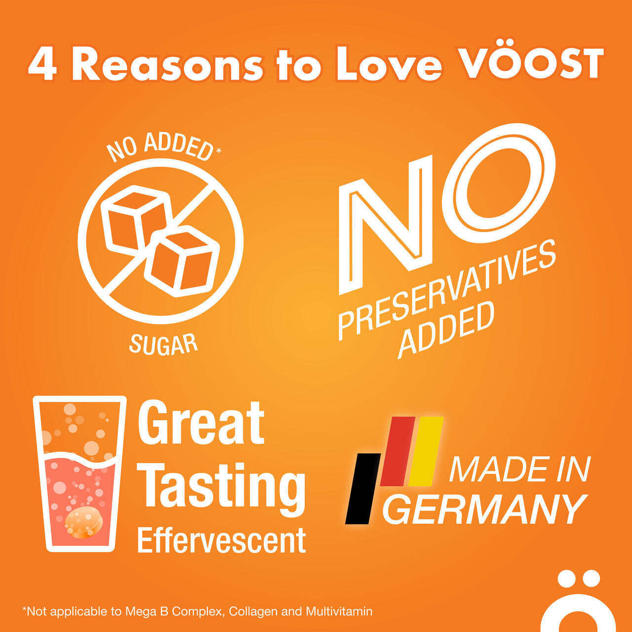 VÖOST Vitamin C Blood Orange Effervescent Tablets 40 Pack