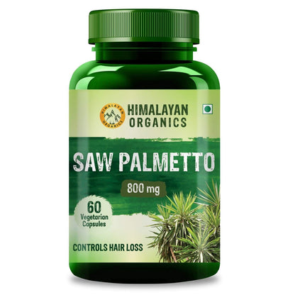 Combo Organic Saw Palmetto Extract Capsules 800Mg Vitamin C Tablets Set of 2