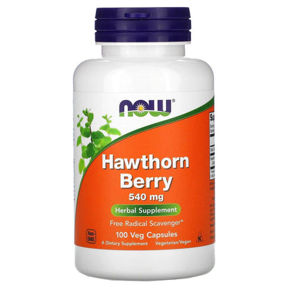 Hawthorn Berry 540Mg 100 Vegetarian Capsules Free Radical Scavenger