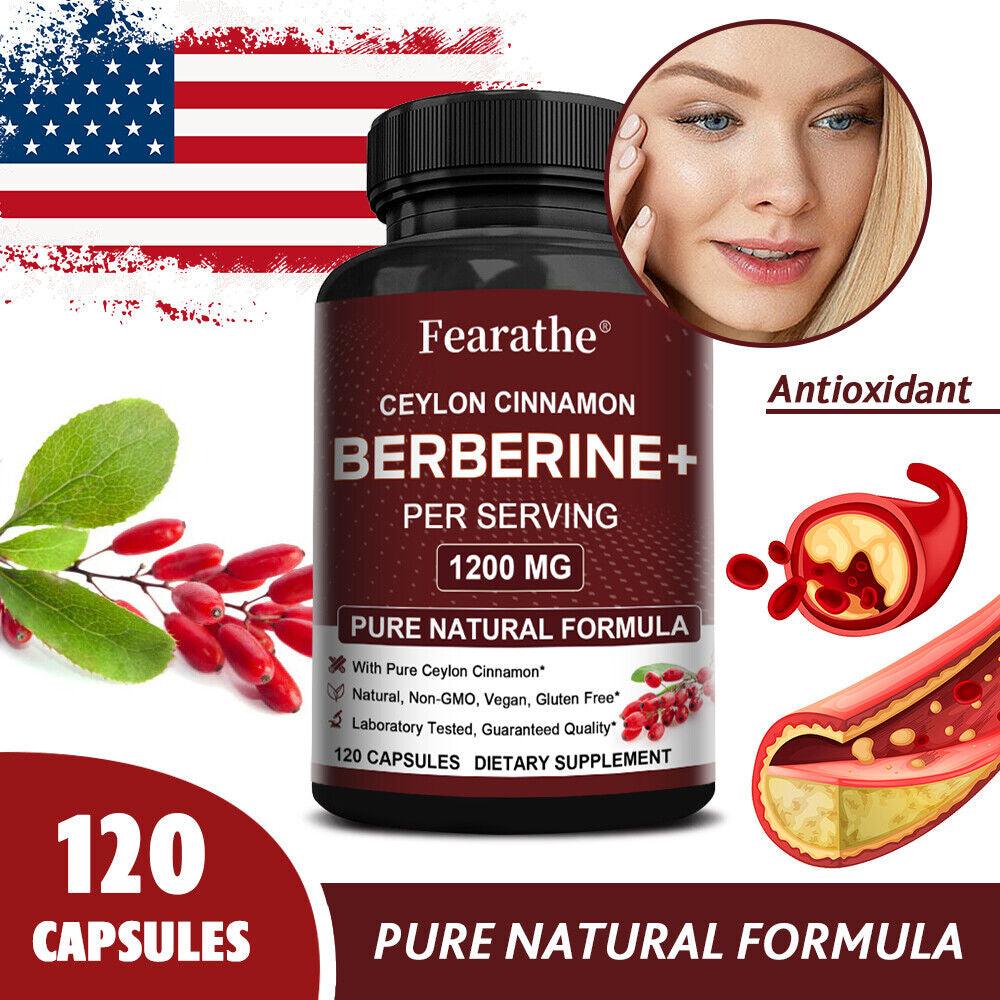 Berberine Supplement 1200Mg per Serving High Absorption Heart Health Support