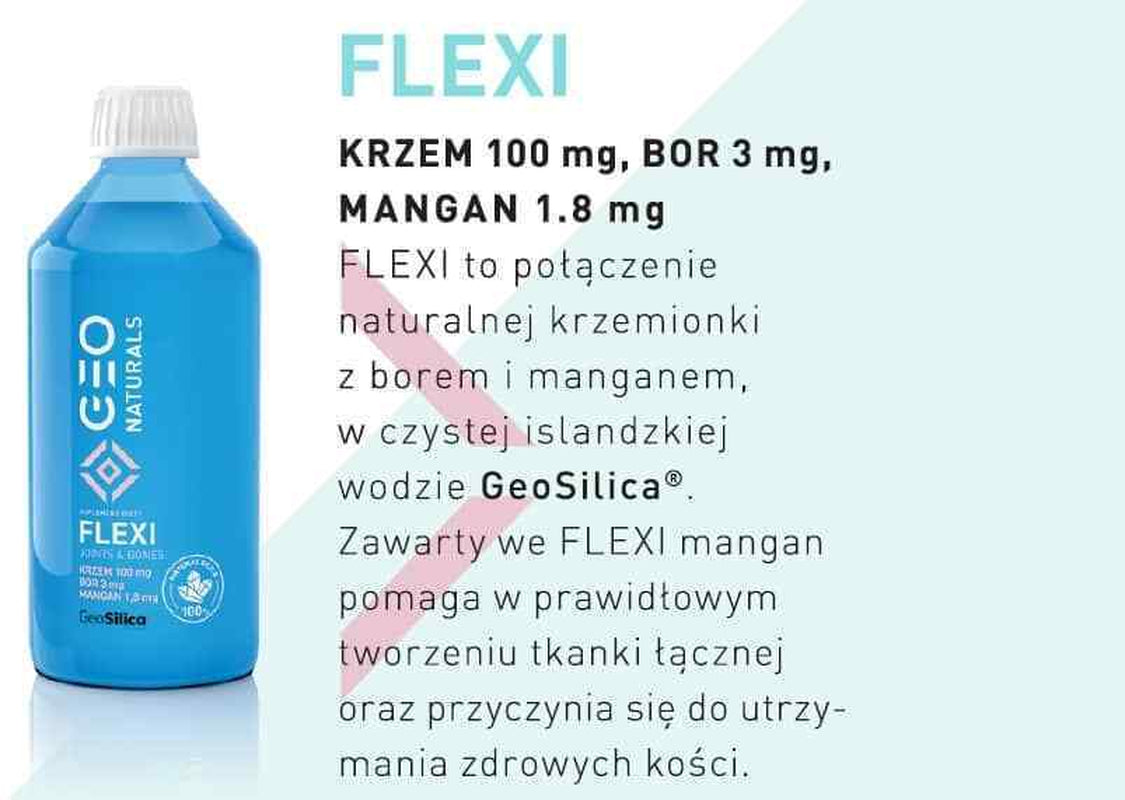 GEONATURALS Silica Flexi (Silicon 100Mg, Manganese 3Mg, Boron 1.8Mg) 500Ml