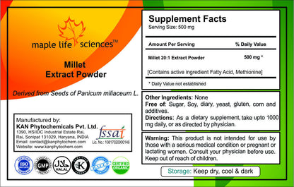 Millet Extract 20:1 Powder Methionine Panicum Miliaceum L Pure NO Fillers