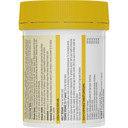 Swisse Vitamin C + Manuka Honey 120 Tablets