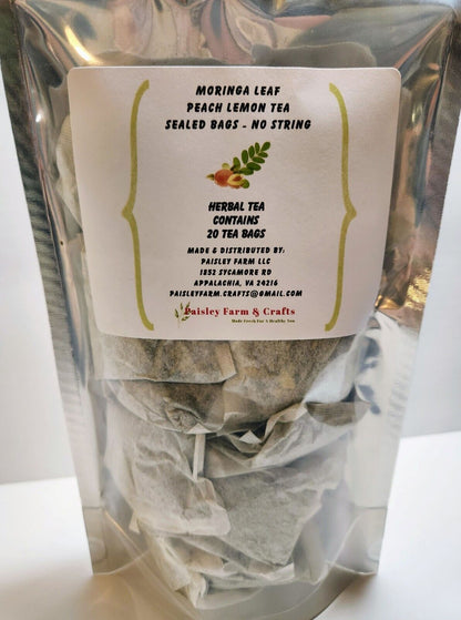 Moringa Leaf Tea Bags - Many All Natural Flavors! - Made Fresh on Demand!