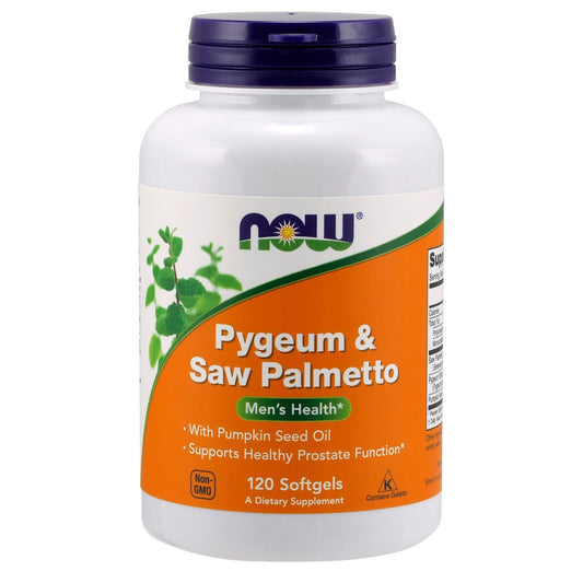 NOW Foods Pygeum & Saw Palmetto, 120 Softgels